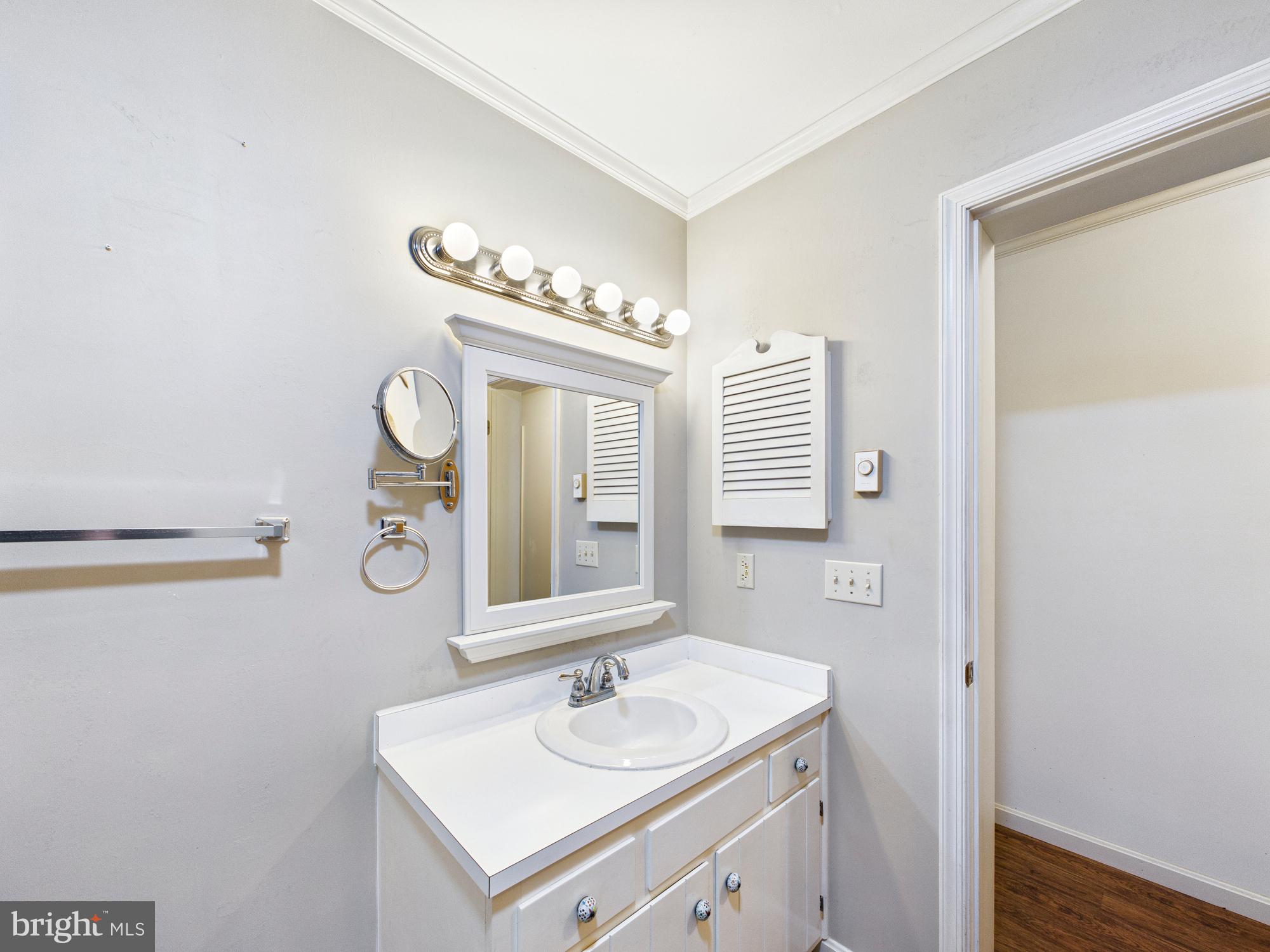 5046 Manokin Road Crisfield, MD 21817 - Photo 35 of 72 a bathroom with a sink and a mirror