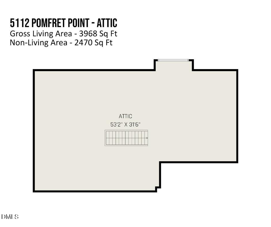 5112 Pomfret Point Raleigh, NC 27612 - Photo 61 of 61 5112 Pomfret 3rd Floor Plan