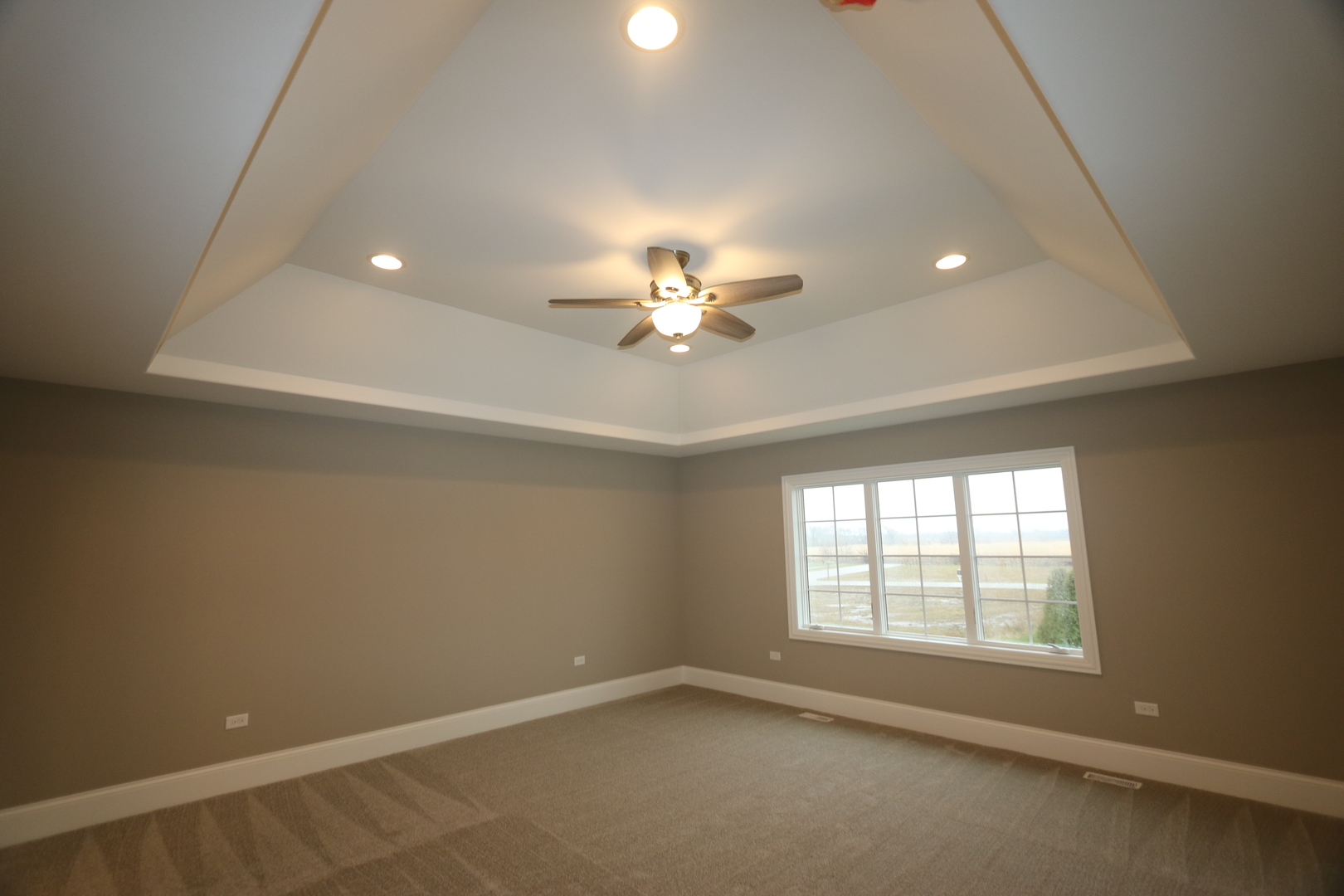 8613 High Stone Way Frankfort, IL 60423 - Photo 23 of 31 en empty room with windows and ceiling fan
