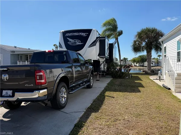 a view of car parked in parking lot