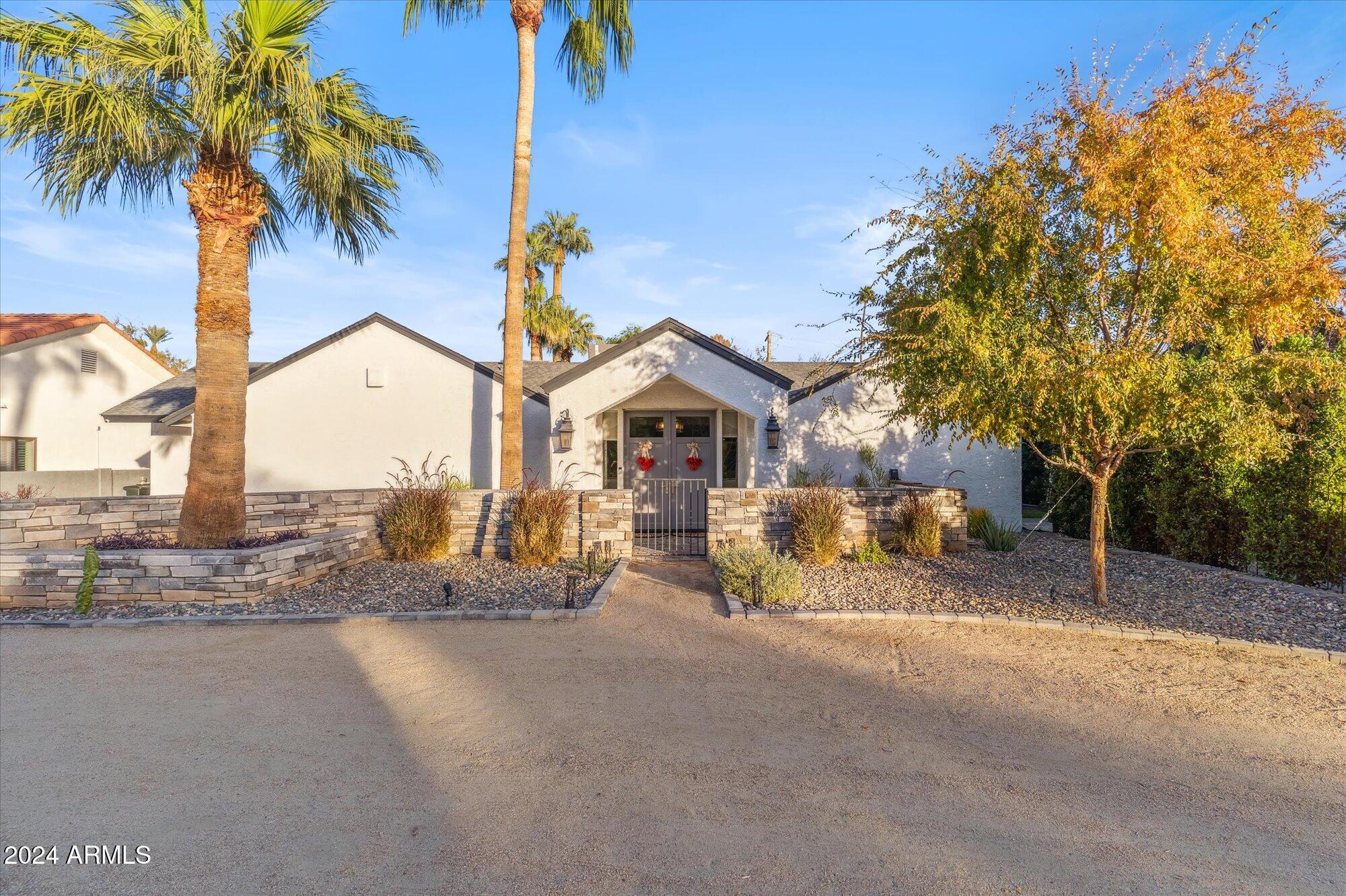 a view of a house with a patio