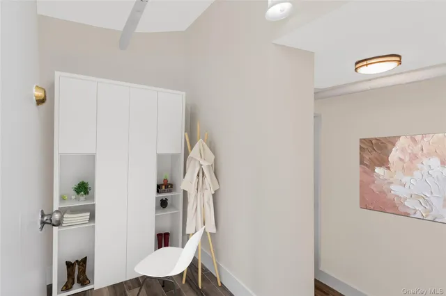 a chair and a table in a room