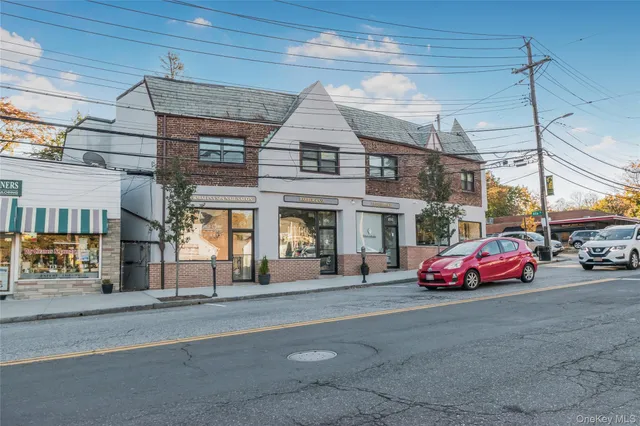 a car parked in front of a building