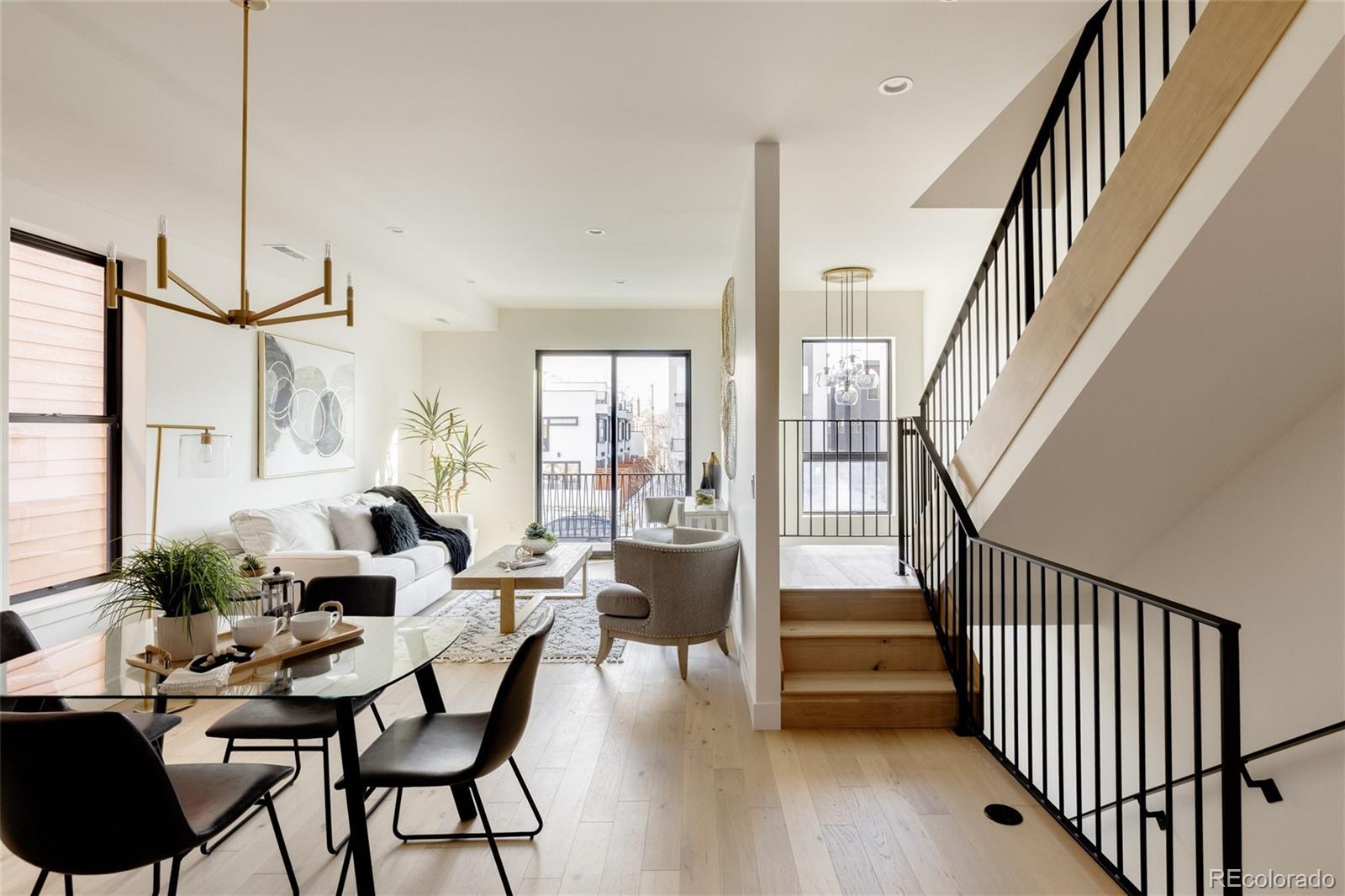 1749 North Williams Street, Unit 2 Denver, CO 80218 - Photo 12 of 34 a living room with furniture and wooden floor