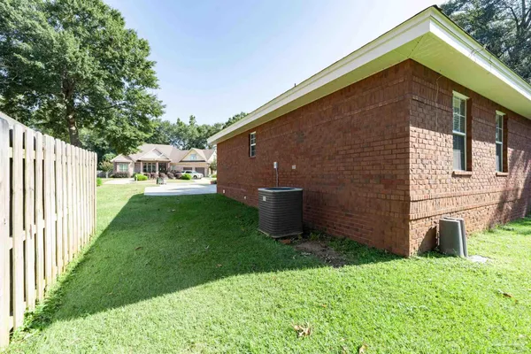 a backyard of a house