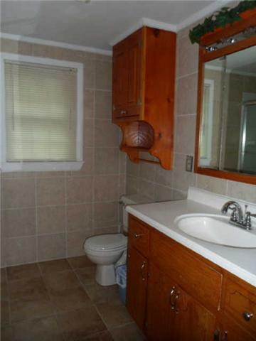 392 Rabbit Trail Road Leoma, TN 38468 - Photo 11 of 19 a bathroom with a granite countertop sink a toilet and a mirror