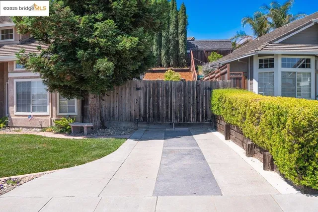 a view of a house with a yard and large tree