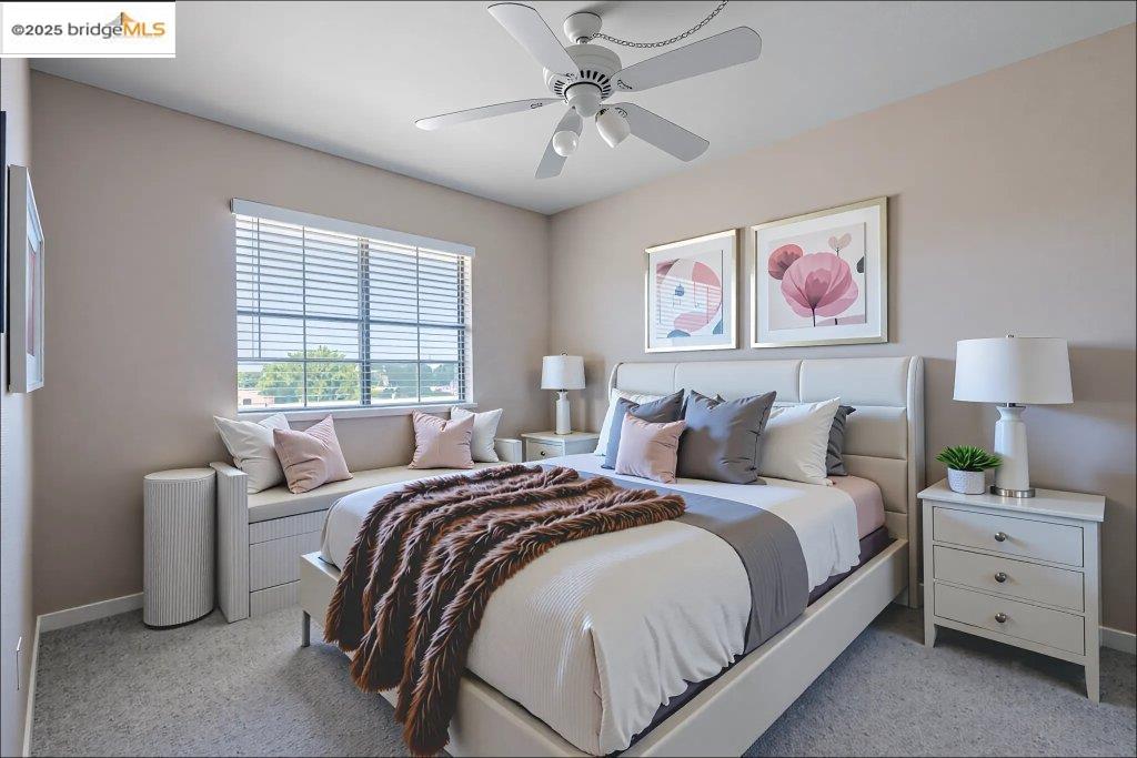 1003 Linda Vista Way Rio Vista, CA 94571 - Photo 45 of 60 Bedroom featuring light carpet and ceiling fan