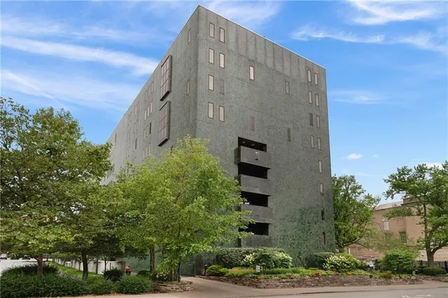 a front view of a building