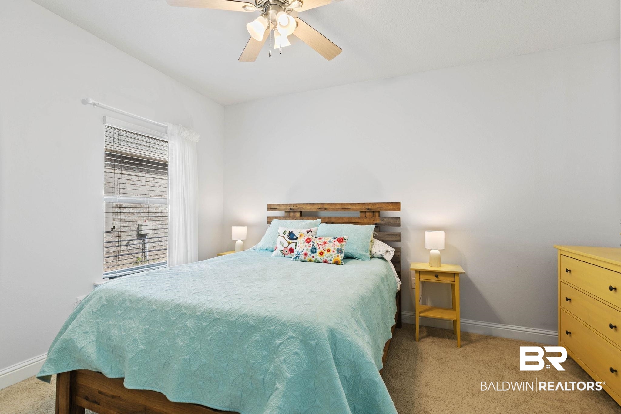 31350 Hoot Owl Road Daphne, AL 36527 - Photo 34 of 94 Bedroom with light carpet and a ceiling fan