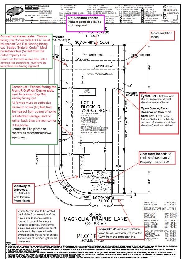 8086 Magnolia Pr Lane Cypress, TX 77433 - Photo 3 of 22 Plot Plan