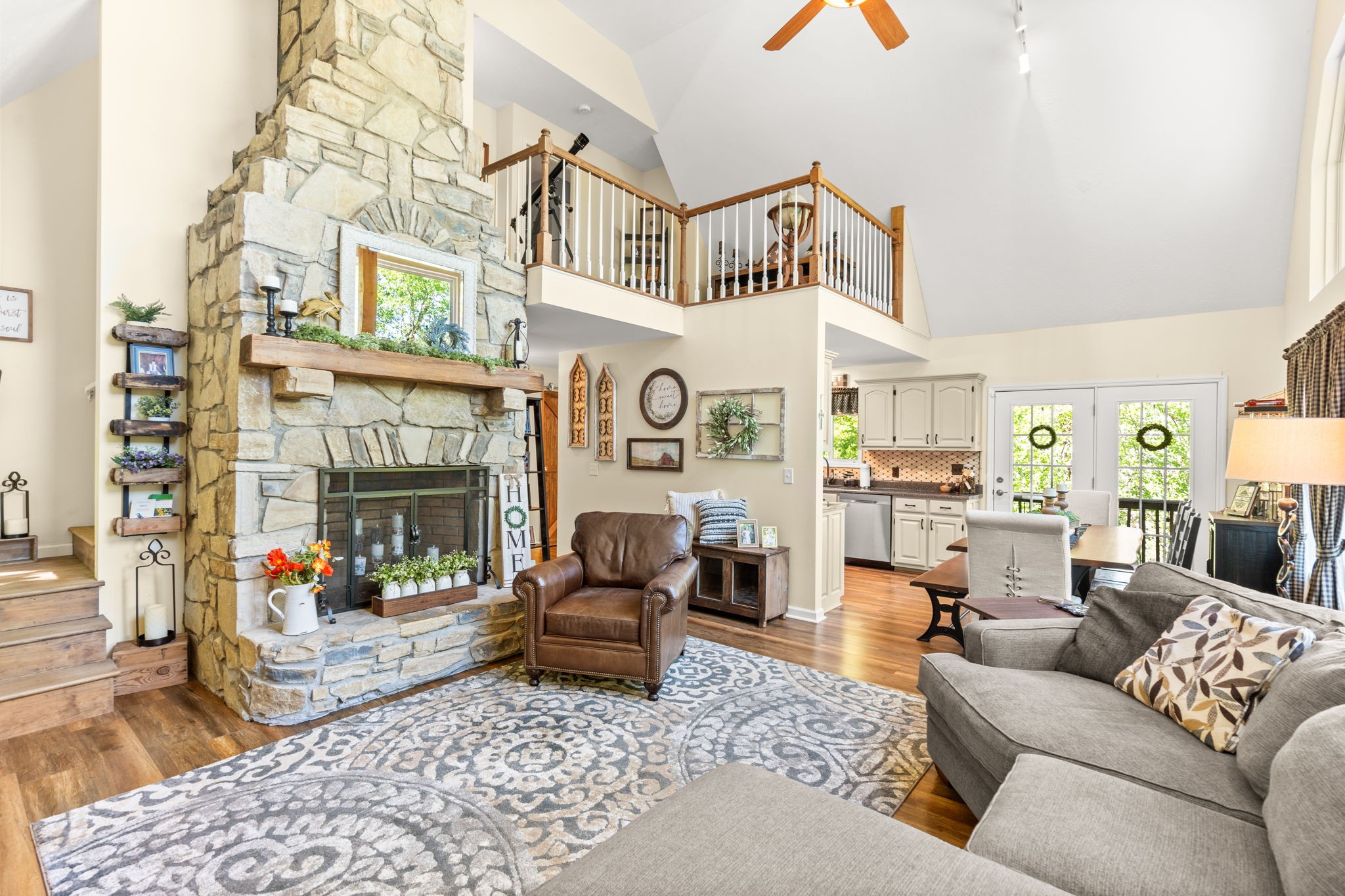 3779 Raleigh-Elam Road Santa Fe, TN 38482 - Photo 29 of 63 a living room with furniture and a fireplace
