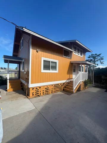 a view of a house with a patio