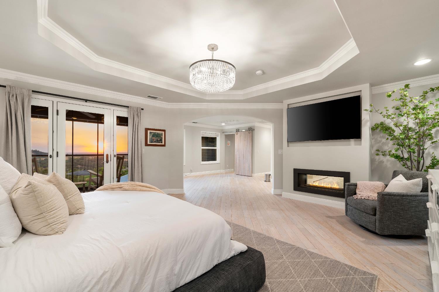 7380 Ridge Road Newcastle, CA 95658 - Photo 44 of 89 a bedroom with a bed and a fireplace