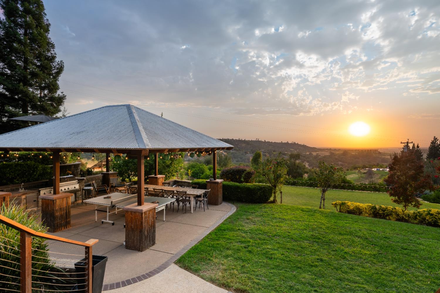 7380 Ridge Road Newcastle, CA 95658 - Photo 74 of 89 a view of backyard with outdoor seating a patio and plants