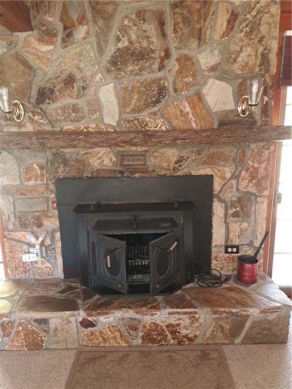 418 Bacon Run Road Clarksville, PA 15322 - Photo 11 of 28 Wood burning fireplace in living room