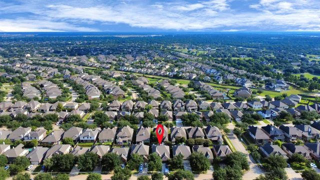 an aerial view of multiple house