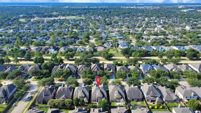 an aerial view of multiple house