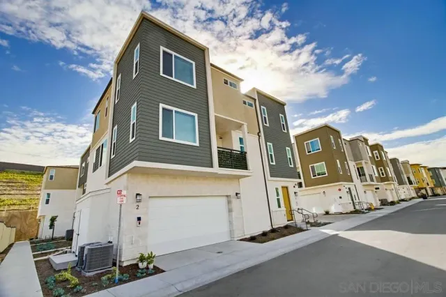 a front view of a building with street