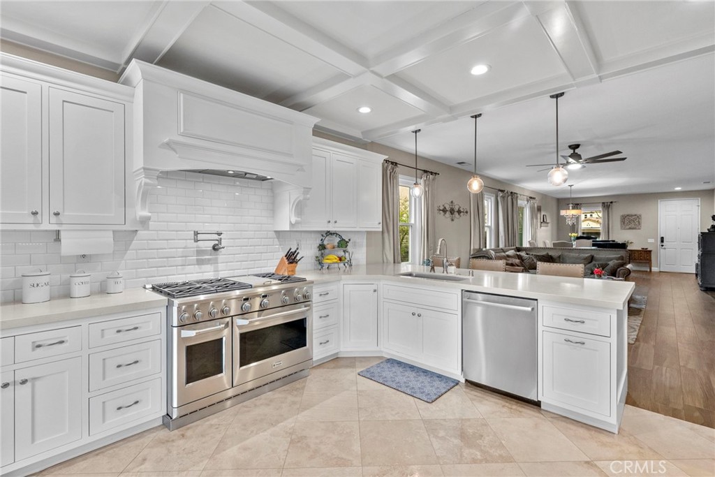 29859 Cashmere Place Castaic, CA 91384 - Photo 13 of 48 a kitchen with white cabinets and white stainless steel appliances