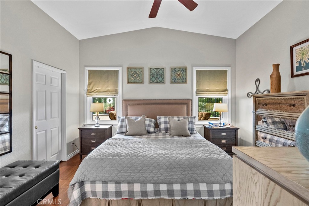 29859 Cashmere Place Castaic, CA 91384 - Photo 21 of 48 a bedroom with a bed and wooden floor