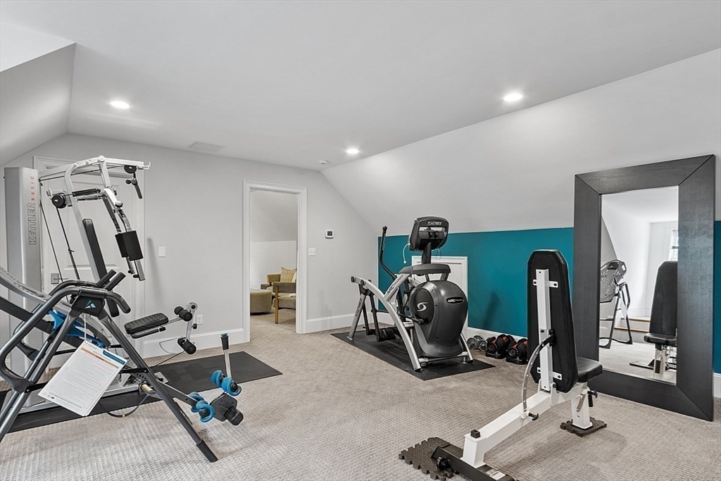 25 Shade Street Lexington, MA 02421 - Photo 37 of 42 a view of a room with gym equipment
