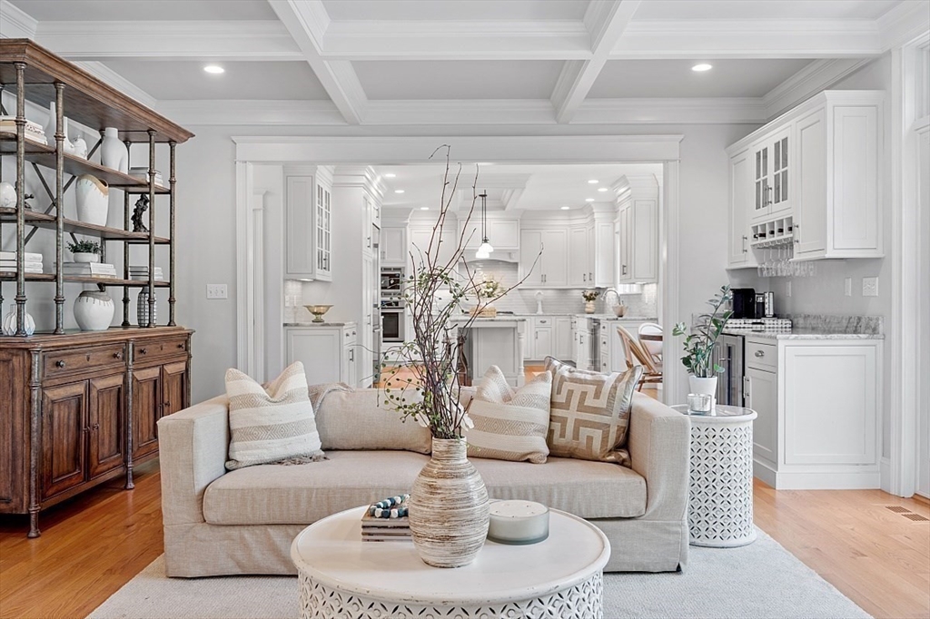 25 Shade Street Lexington, MA 02421 - Photo 10 of 42 a living room with furniture and a fireplace