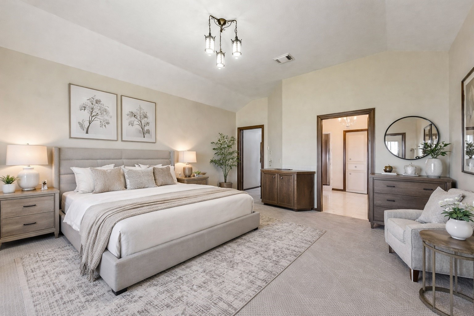 111 Bayridge Road La Porte, TX 77571 - Photo 27 of 50 Primary Bedroom With Sitting Area Overlooking water
(Virtually Staged)