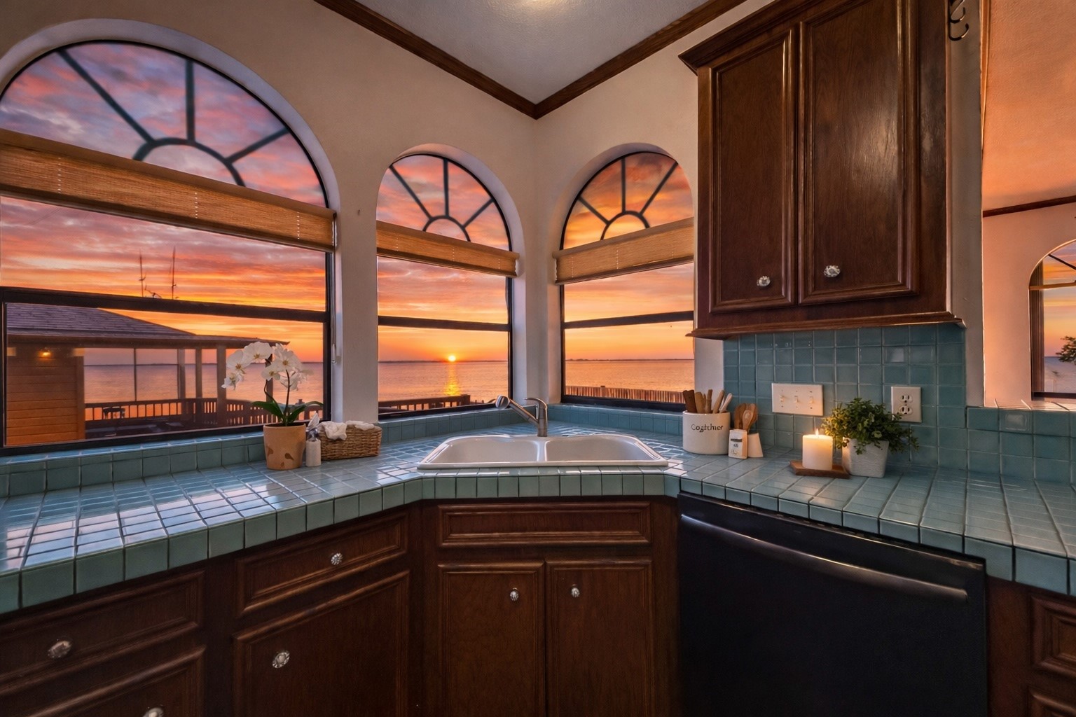 111 Bayridge Road La Porte, TX 77571 - Photo 7 of 50 kitchen sunsets are the best Virtually staged