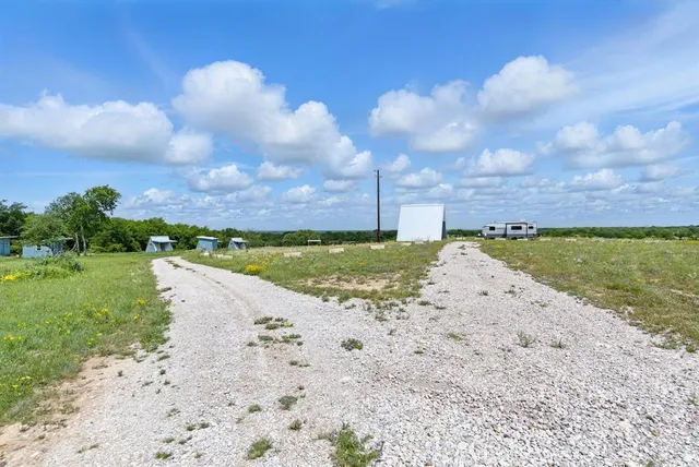 a view of a lake with beach