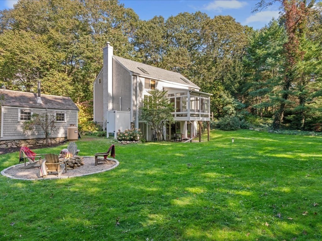 144 Old County Road Sandwich, MA 02537 - Photo 37 of 42 a view of house with backyard and a patio
