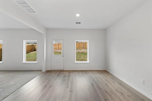 an empty room with a window