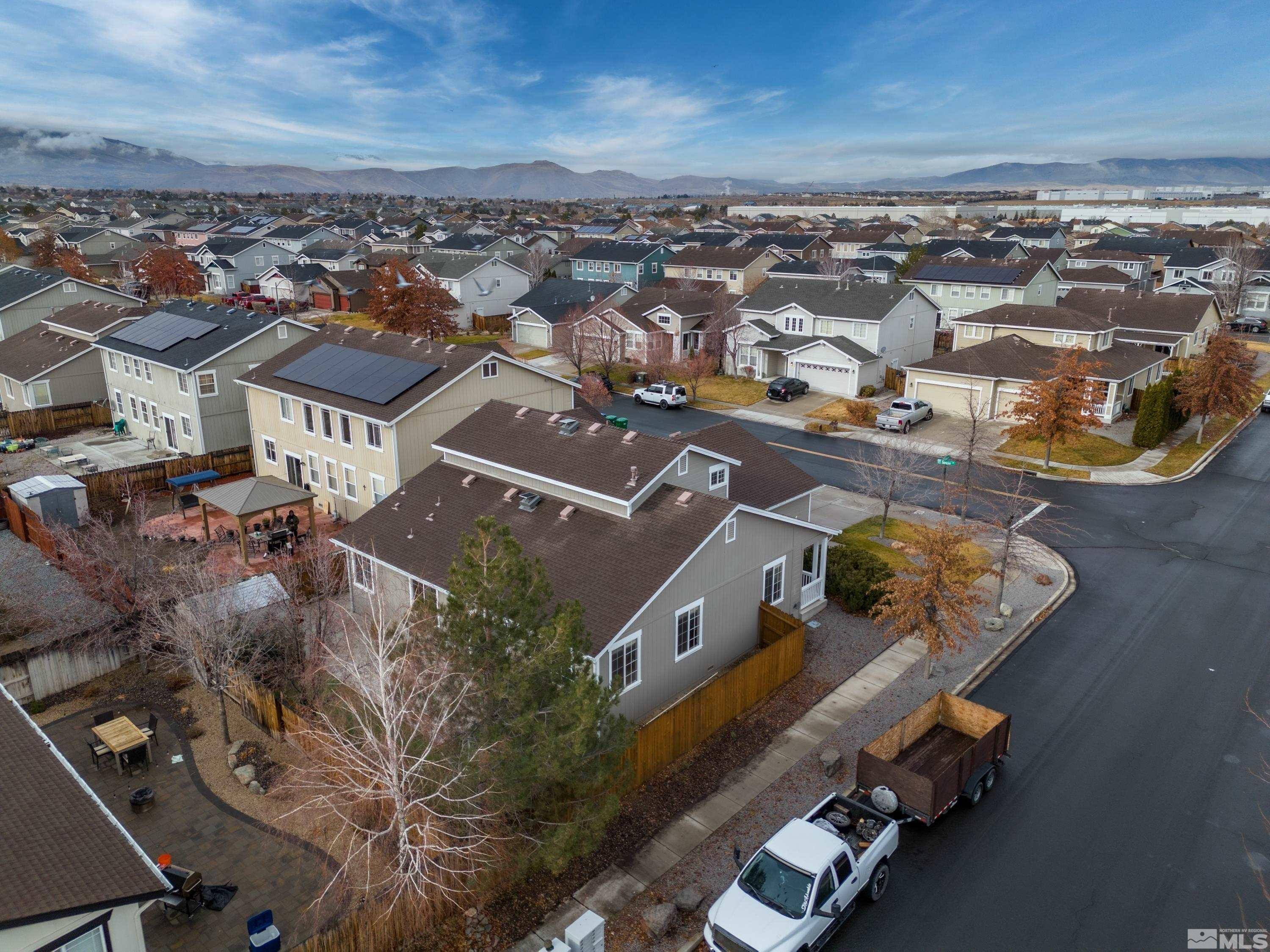 8900 Sorcha Street Reno, NV 89506 - Photo 36 of 39 an aerial view of residential houses with outdoor space
