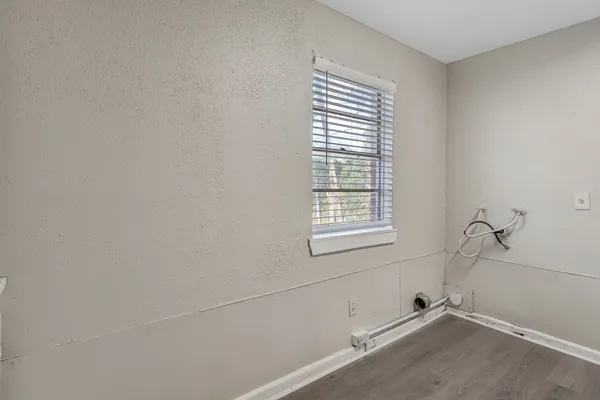 an empty room with a window
