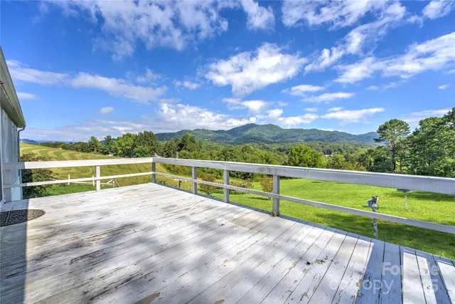 a view of an outdoor space and deck