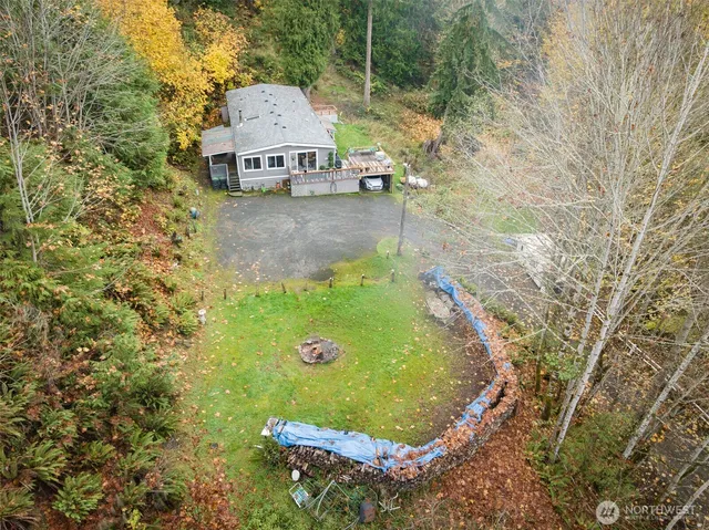 a view of lake and mountain