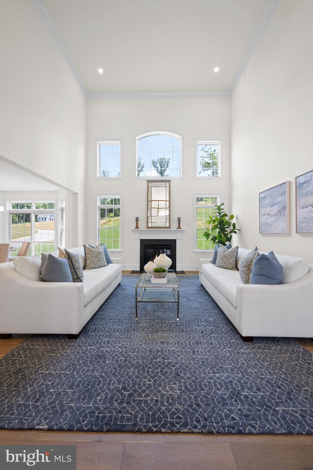 16 Bellflower Lane Newtown Square, PA 19073 - Photo 13 of 26 Family Room Fireplace & Window Wall