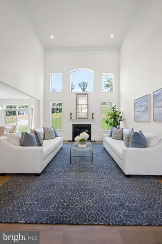 a living room with furniture and a couch