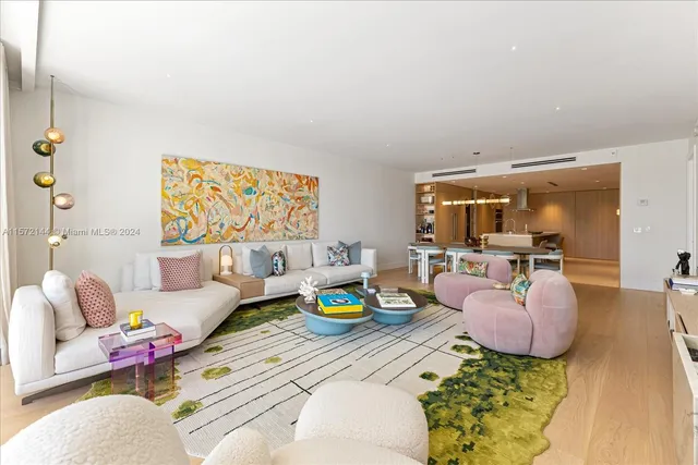 a living room with furniture and a couch