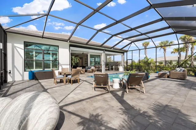 a view of a porch with a yard