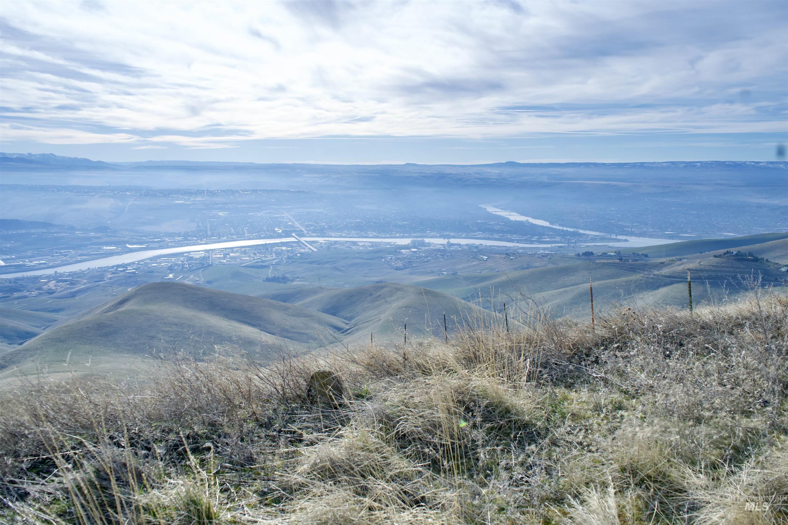 Drone / aerial view of a mountainous background