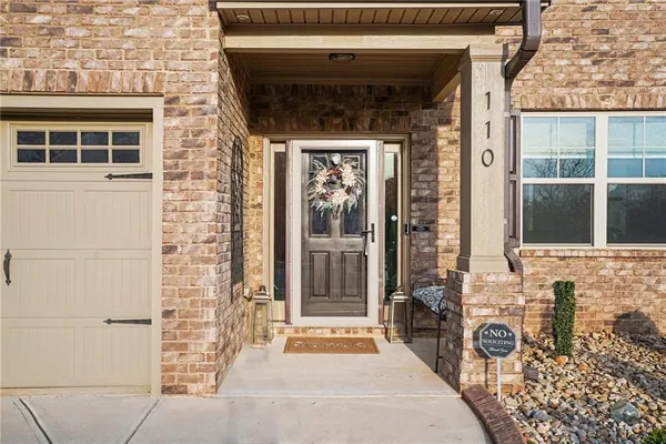 a view of a door of the house