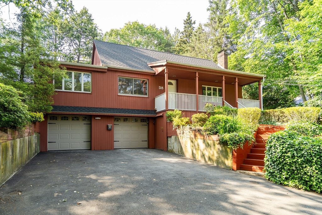 a view of a house with a garden