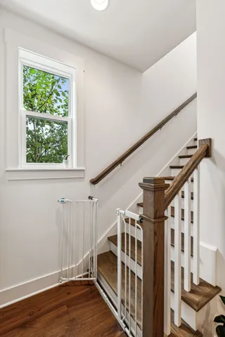 a bedroom with a bed and a view of bedroom