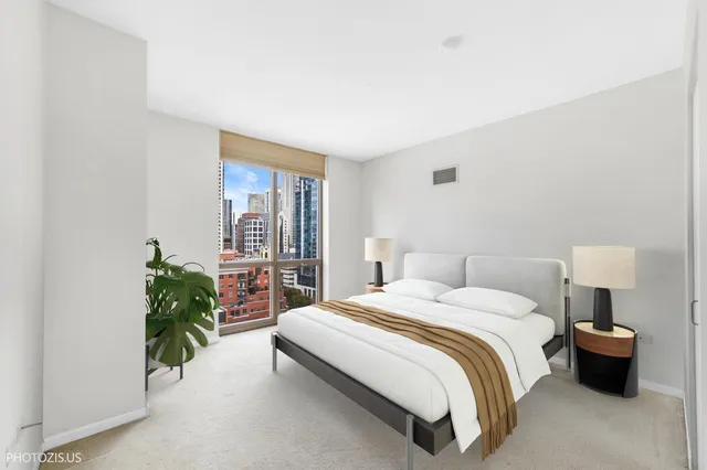 a workspace with furniture and window