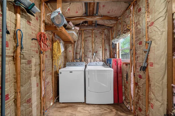a view of storage and utility room