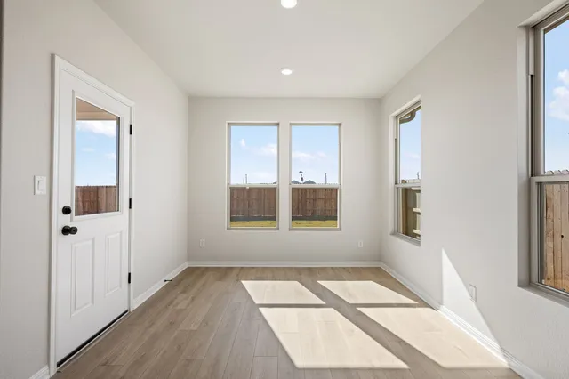 an empty room with a window