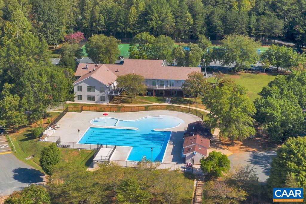 1 Hatchechubee Road Palmyra, VA 22963 - Photo 36 of 48 an aerial view of a house with swimming pool a yard and patio