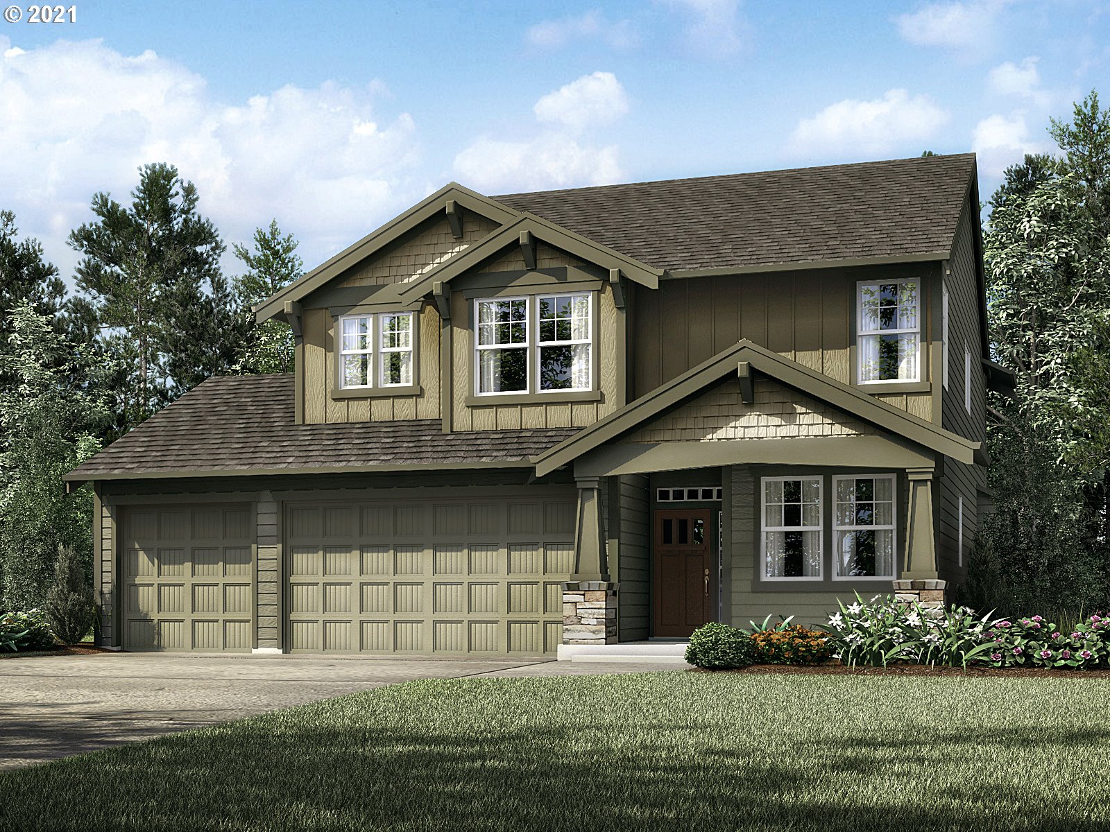 4203 South 38th Way Ridgefield, WA 98642 - Photo 1 of 13 a front view of a house with a yard
