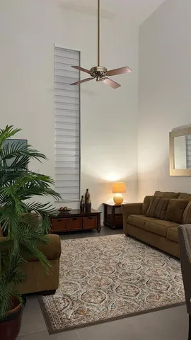 a living room with furniture and a couch